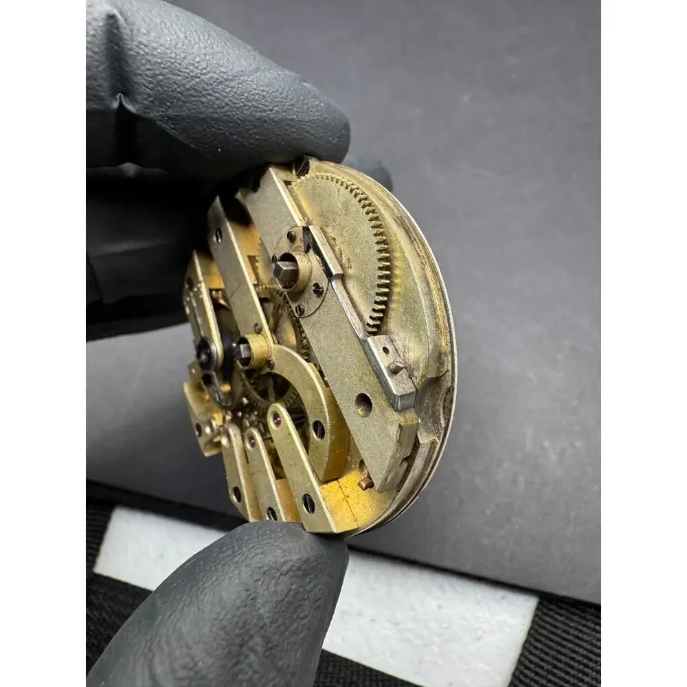Vintage Unsigned European Pocket Watch White Dial Movement For Parts / Repair
